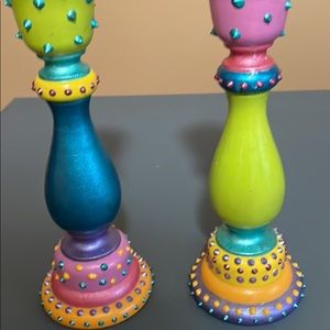 Multicolored Taper Candleholders